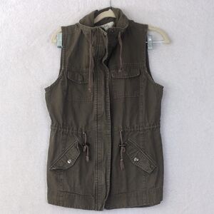Sebby‎ Women's Gray Utility Canvas Safari Adventure Vest Size S
